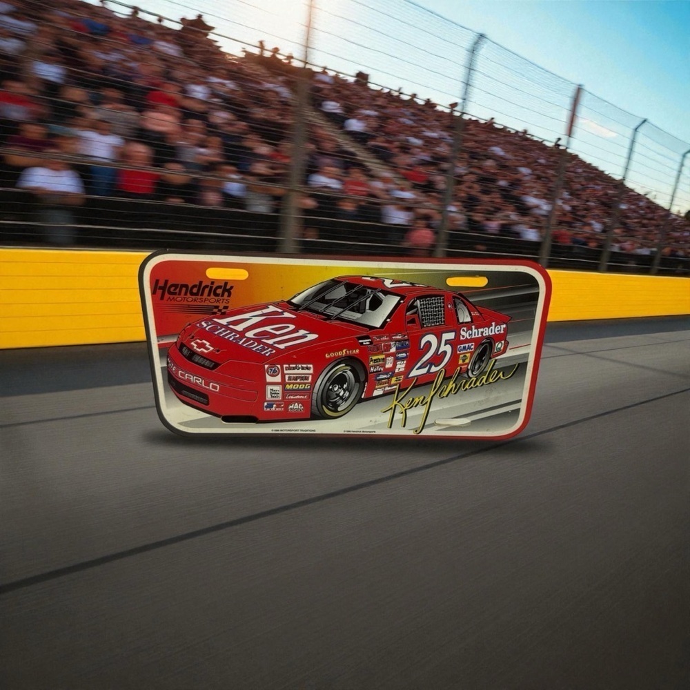 VTG 1996 Motorsports NASCAR Ken Schrader #25 Plastic License Plate